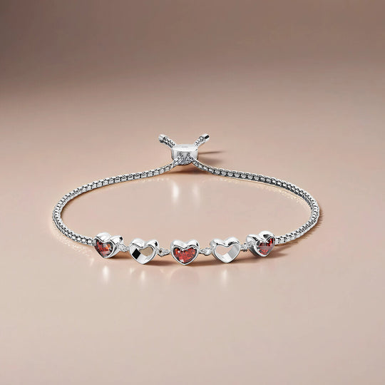 Amorette Bracelet | 925 Sterling Silver, Rhodium Plating & Glossy Finish