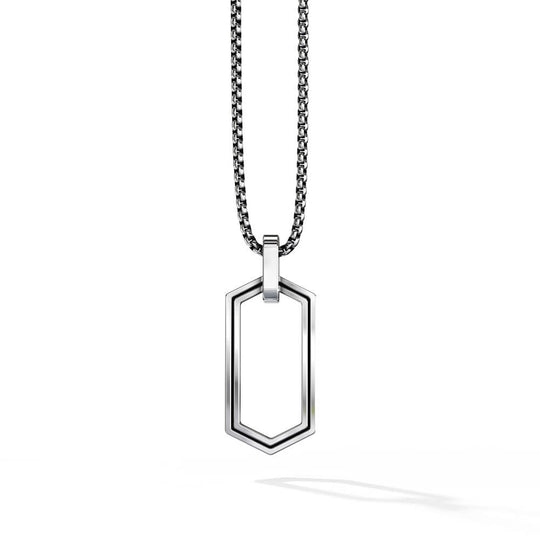 Flint Pendant | 925 Sterling Silver, Rhodium Plating & Glossy Finish