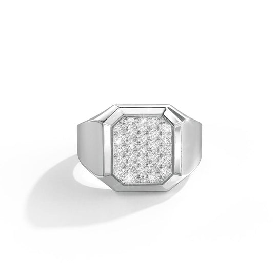 Iced Eryx Ring | 925 Sterling Silver, AAA Grade Cubic Zirconia, Rhodium Plating & Glossy Finish