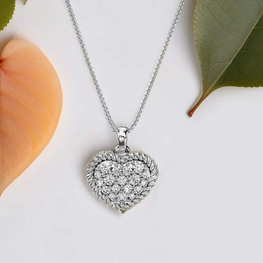 Konul Pendant | 925 Sterling Silver, AAA Grade Cubic Zirconia, Rhodium Plating & Glossy Finish