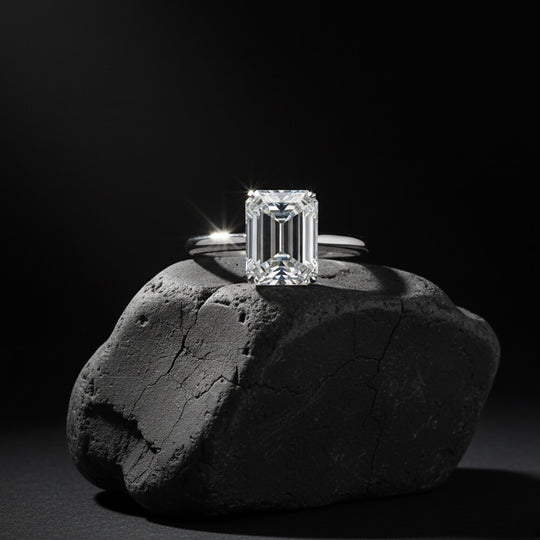 Silver Hall of Light Solitaire Ring