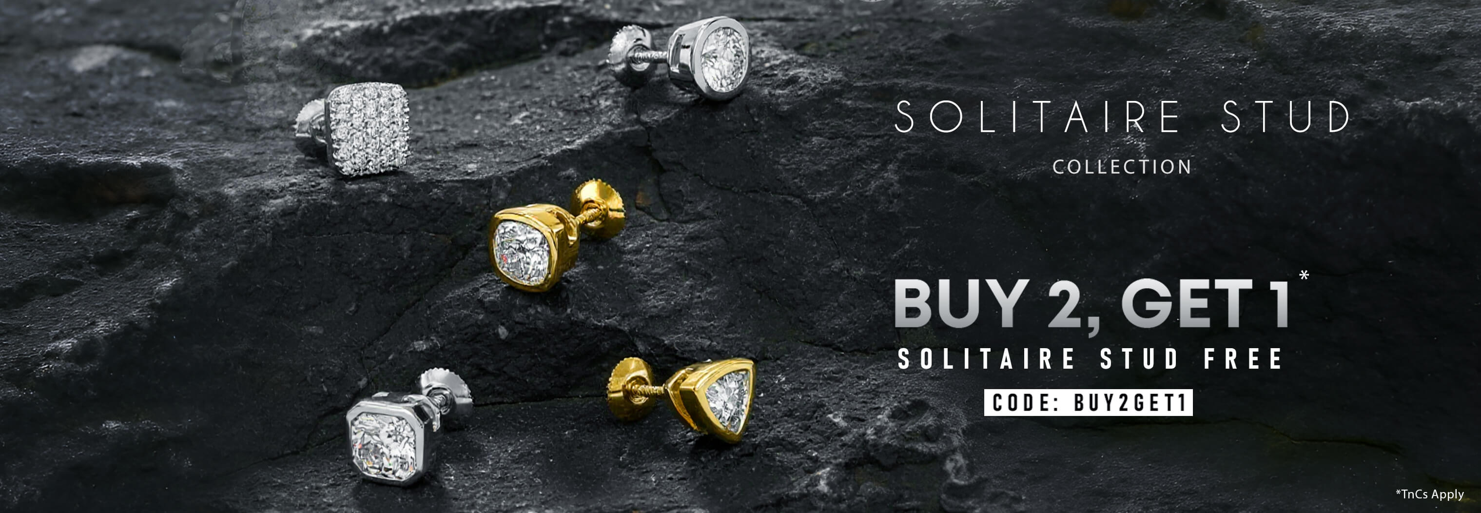 Silver Solitaire Studs