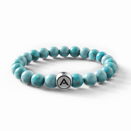 Zash Bracelet | 925 Sterling Silver, Natural Gemstones, Rhodium Plating & Glossy Finish