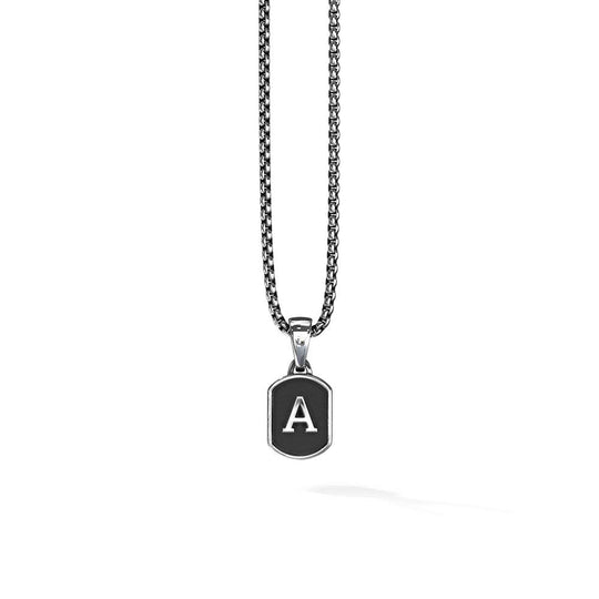 Zeta Alphabet Pendant | 925 Sterling Silver, Rhodium Plating & Glossy Finish