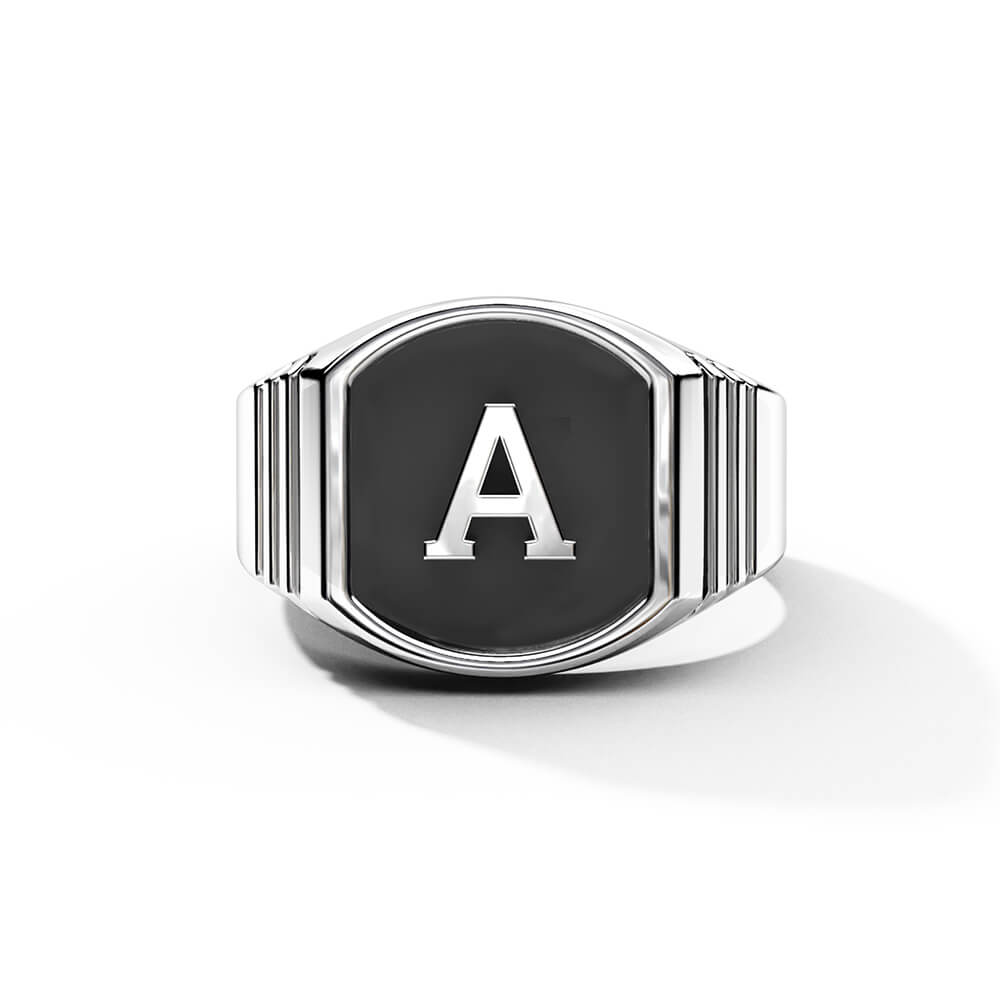 Buy Zeta Alphabet Ring in 925 Sterling Silver Online AYA S
