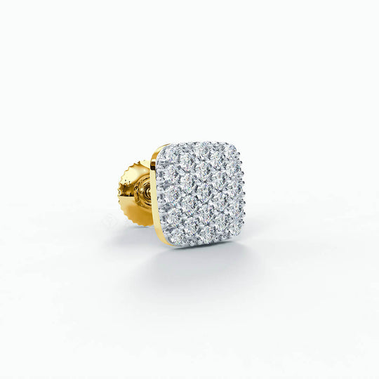 Aeris CZ Stud Earring (Single Piece) | 925 Sterling Silver, AAAAA Grade Cubic Zirconia & Glossy Finish