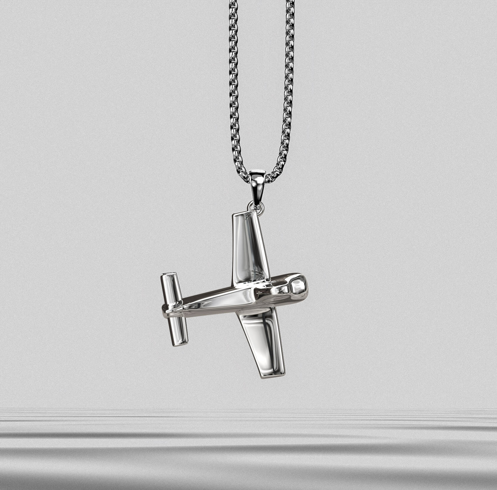 Airplane necklace sterling silver on sale