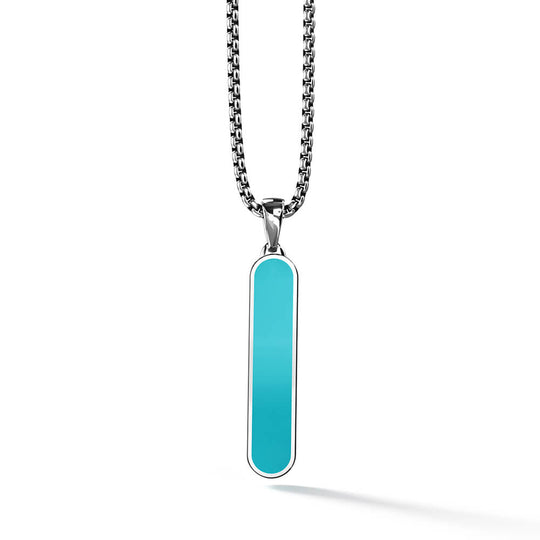 Aster Pendant | 925 Sterling Silver, Premium Ceramic, Rhodium Plating & Glossy Finish