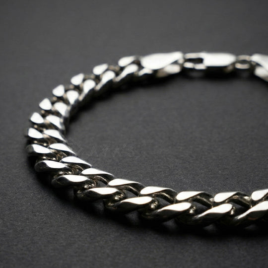 925 Cuban Chain Bracelet - 8 mm