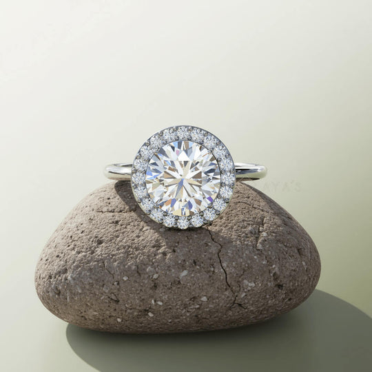 Silver Elowen Round Solitaire Ring