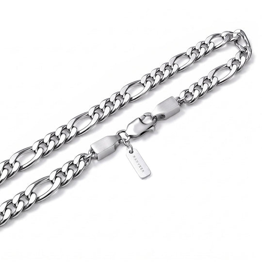 925 Silver Personalised Figaro Chain - 6 mm