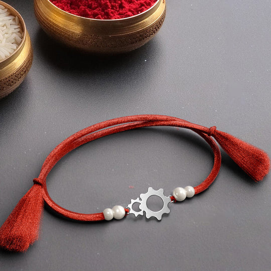 Silver Gears Rakhi | 925 Sterling Silver