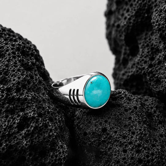 Halo Gemstone Ring | 925 Sterling Silver, Rhodium Plating & Glossy Finish