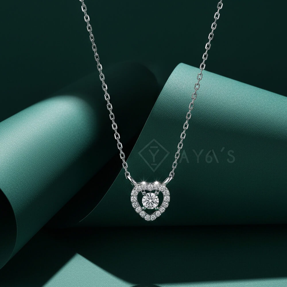 Heart Halo Pendant Necklace