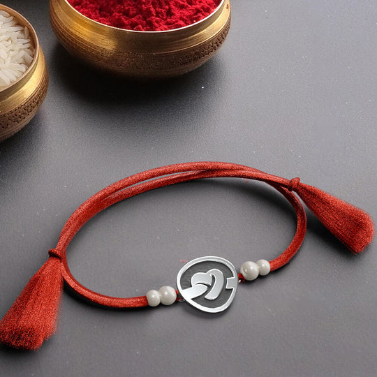Silver Heartbeat Rakhi | 925 Sterling Silver