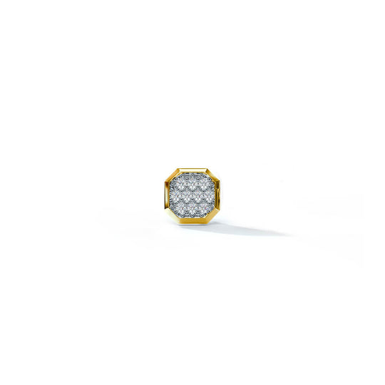 Iced Meiko Stud | 925 Sterling Silver, AAA Grade Cubic Zirconia, Rhodium Plating & Glossy Finish