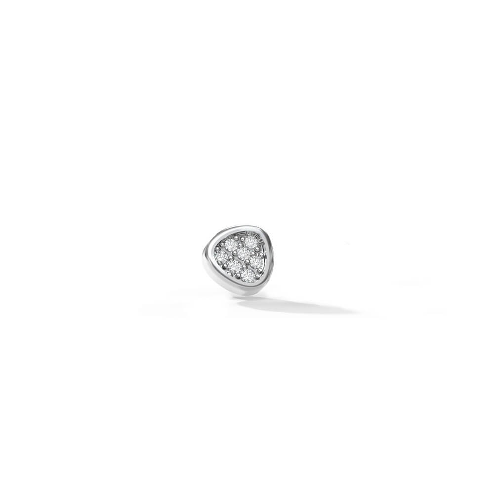 Iced Pierre Stud Earring | 925 Sterling Silver, AAA Grade Cubic Zirconia, Rhodium Plating & Glossy Finish
