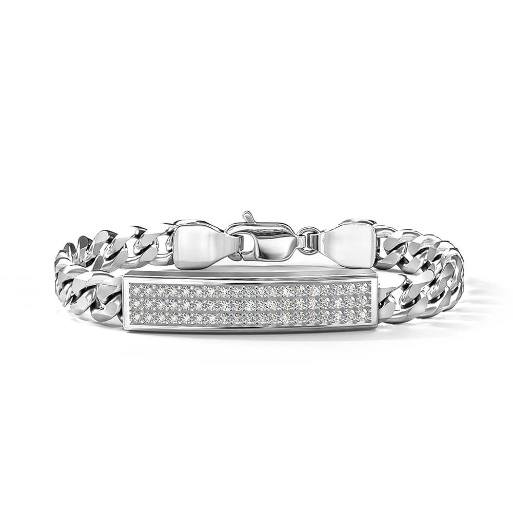 Buy Iced Taur Bracelet in 925 Sterling Silver with Cubic Zirconia ...