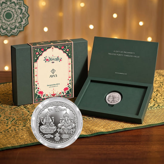 AYA'S Laxmi Ganesh 999 Silver Coin (10g)