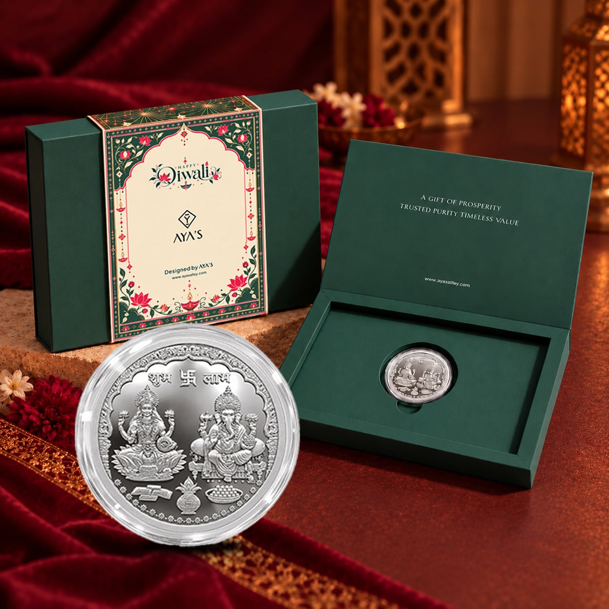 AYA'S Laxmi Ganesh 999 Silver Coin (20g)