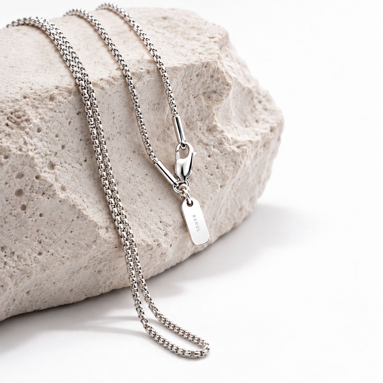 Personalised Maori Chain | 925 Sterling Silver, Rhodium Plating & Glossy Finish