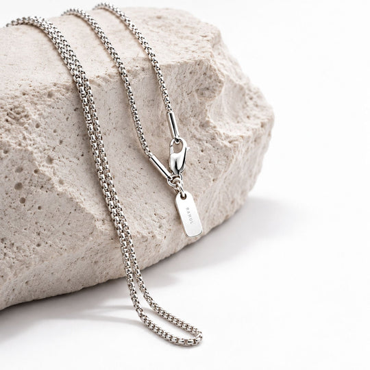 Personalised Maori Chain | 925 Sterling Silver, Rhodium Plating & Glossy Finish