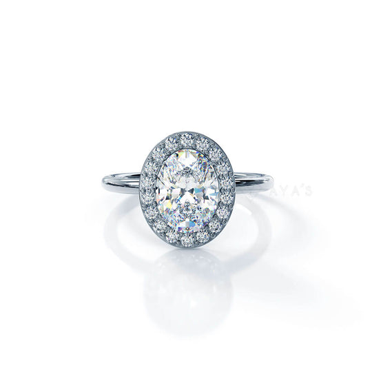 Silver Orana Oval Solitaire Ring