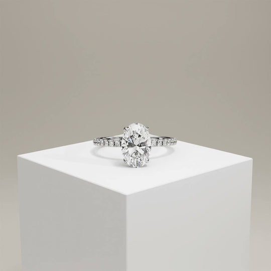 Silver Orine Oval Solitaire Ring