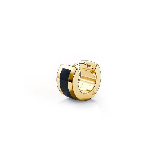 Oros Hoop Earring (Single Piece) | 925 Sterling Silver, Rhodium Plating & Glossy Finish