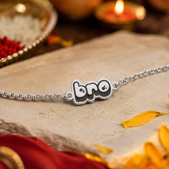 925 Silver Bubble Bro Chain Bracelet Rakhi
