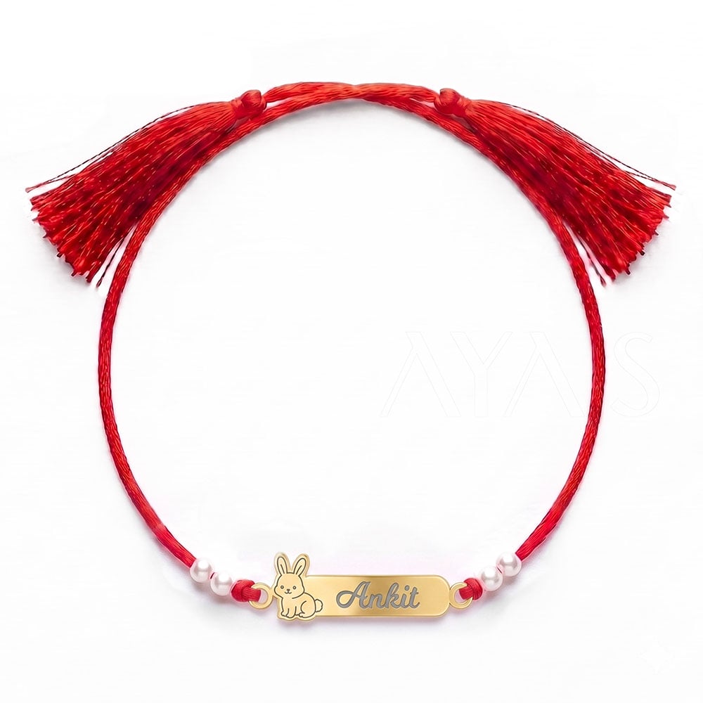 Demifine Personalised Rabbit Kids Rakhi
