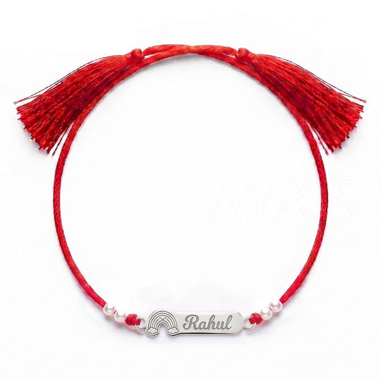Demifine Personalised Smiley Rainbow Kids Rakhi