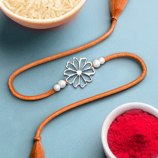 Silver Petals Of Affection Rakhi | 925 Sterling Silver