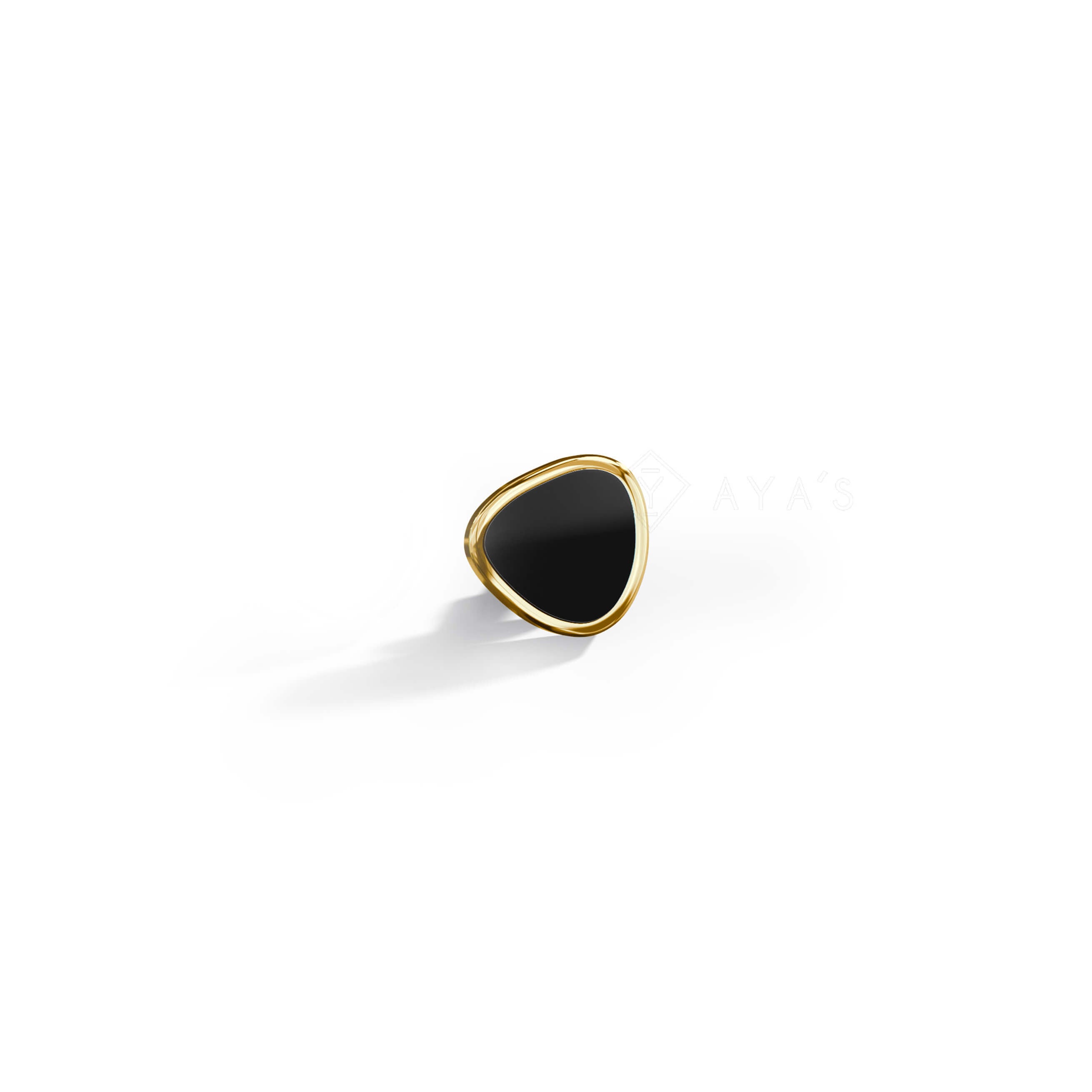 Pierre Stud | 925 Sterling Silver & Glossy Finish
