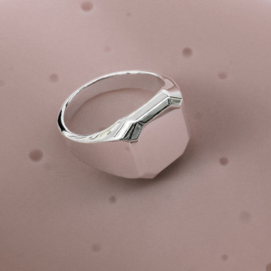 Plain Eryx Women's Ring | 925 Sterling Silver, Rhodium Plating & Glossy Finish