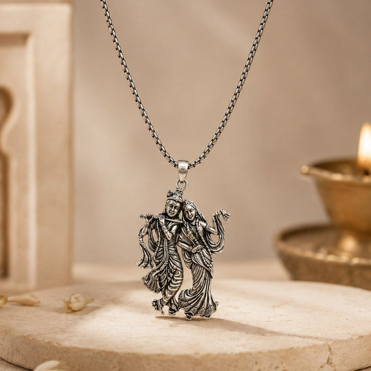 Radha Krishna Eternal Grace Pendant