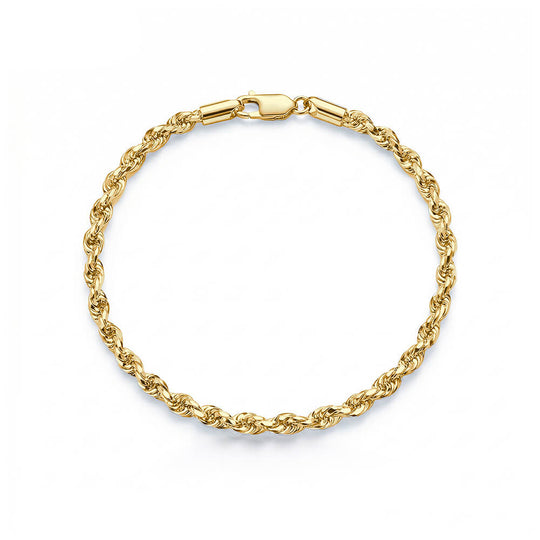 925 Silver Rope Chain Bracelet - 4 mm