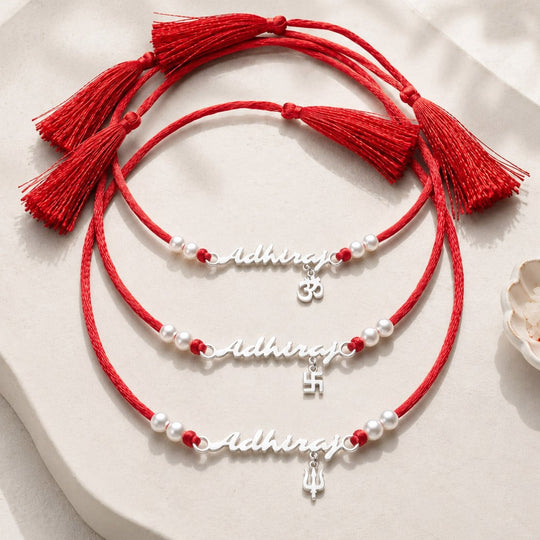 925 Silver Sacred Naam Bandhan Personalised Charm Rakhis