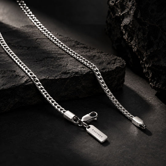 Personalised Shae Chain | 925 Sterling Silver, Rhodium Plating & Glossy Finish