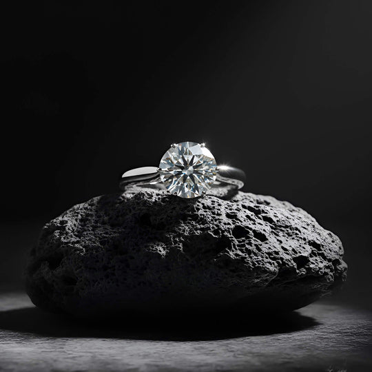 Silver Airelle Round Solitaire Ring