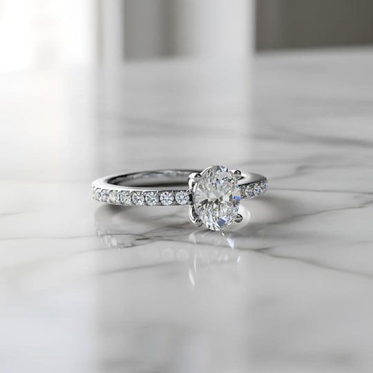 Silver Evoliette Solitaire Ring