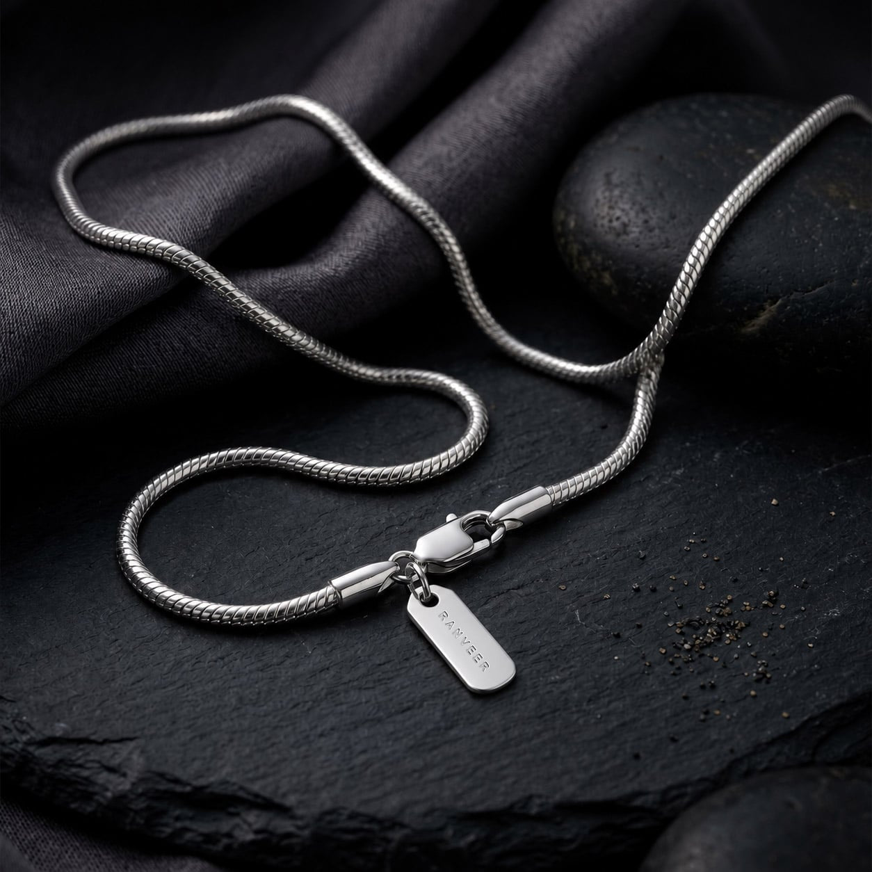 925 Silver Personalised Snake Chain - 3 mm