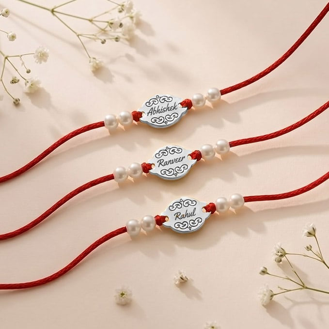 925 Silver Senh Sutra Param Bandhan Rakhi Combo