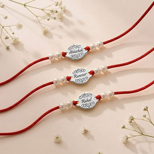 925 Silver Senh Sutra Param Bandhan Rakhi Combo