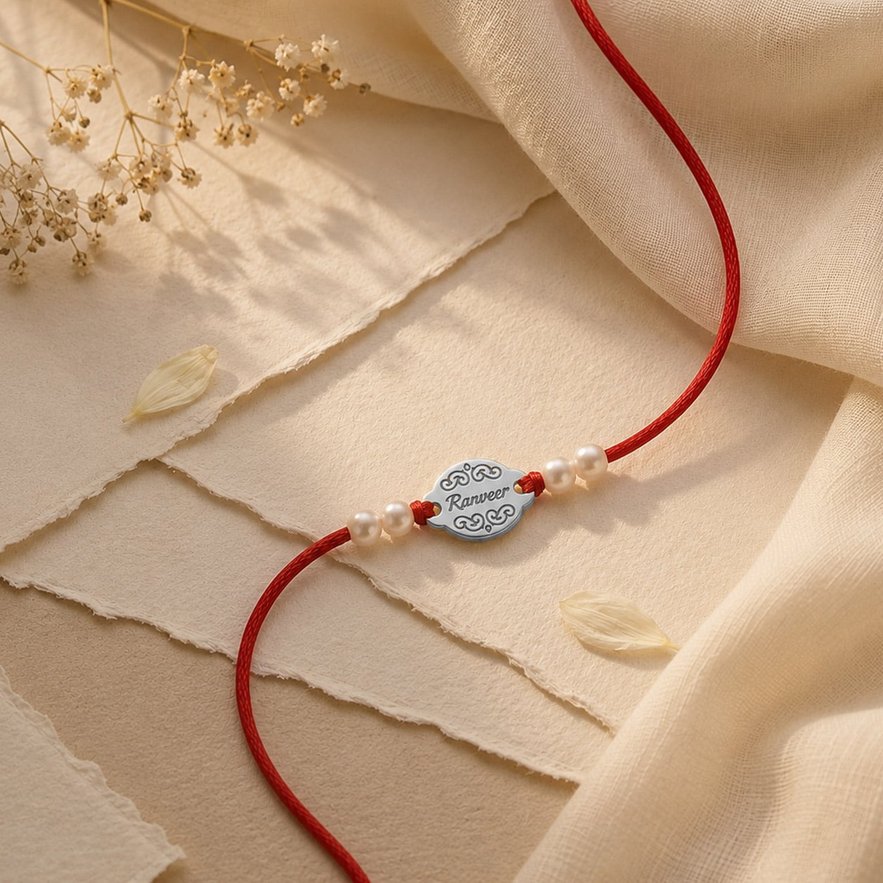 925 Silver Personalised Sneh Sutra Rakhi