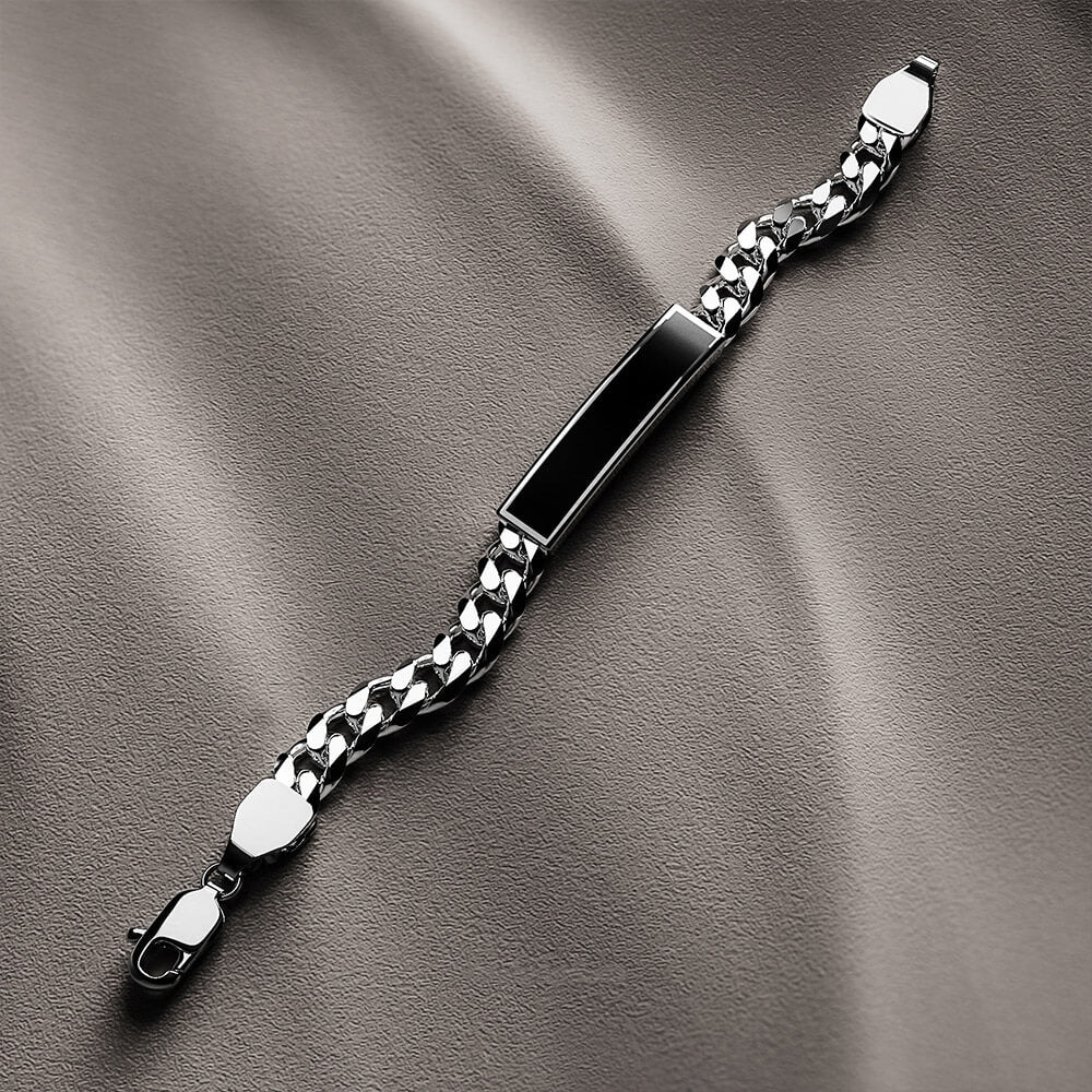Taur Bracelet | 925 Sterling Silver, Rhodium Plating & Glossy Finish