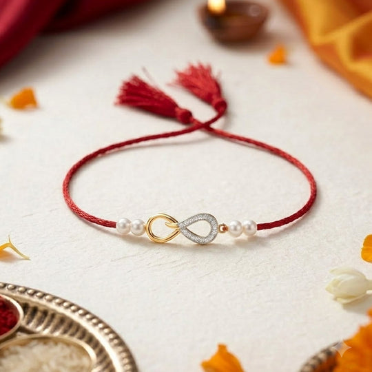 18 Kt Gold Plated Demifine Timeless Bond Rakhi