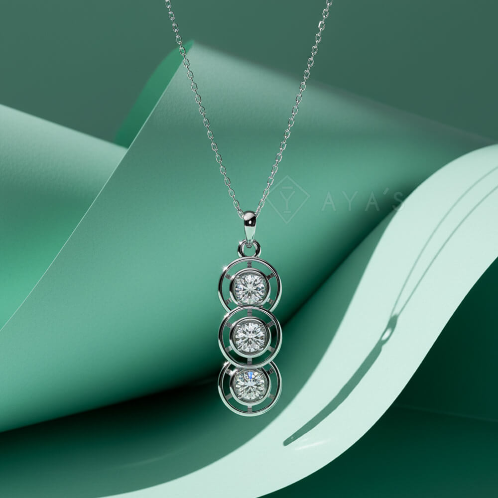 Triple Drop Pendant Necklace