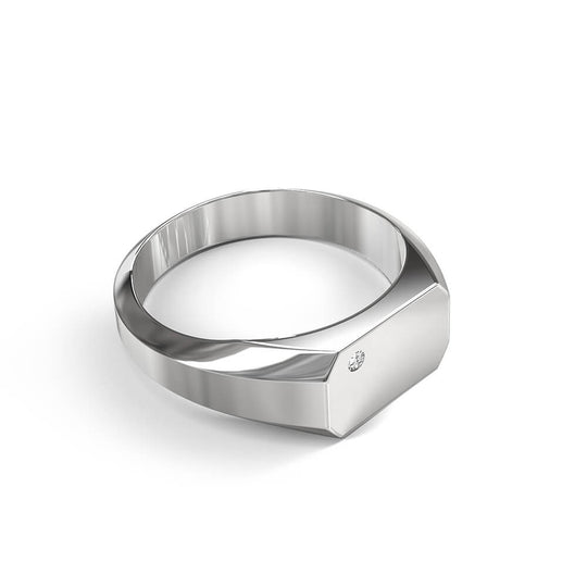 Zeneca Ring | 925 Sterling Silver, AAA Grade Cubic Zirconia, Rhodium Plating & Glossy Finish