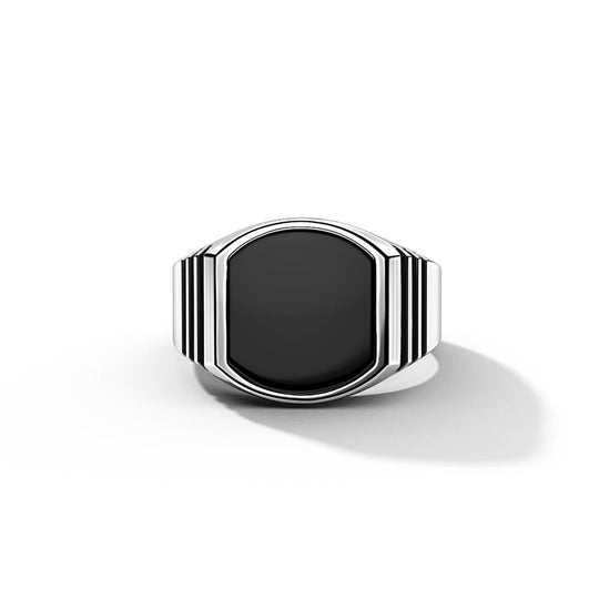 Zeta Ring | 925 Sterling Silver, Rhodium Plating & Glossy Finish